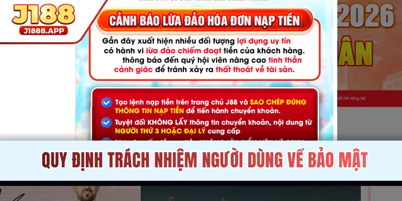 Quy định trách nhiệm người dùng về bảo mật